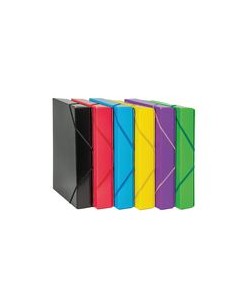 Pack 5 carpetas de proyectos fº lomo 50mm polipropileno colores surtidos